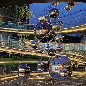 Wholesale Ball String Mirror Stainless Steel Sculptures Garden Ornaments Polished from china suppliers