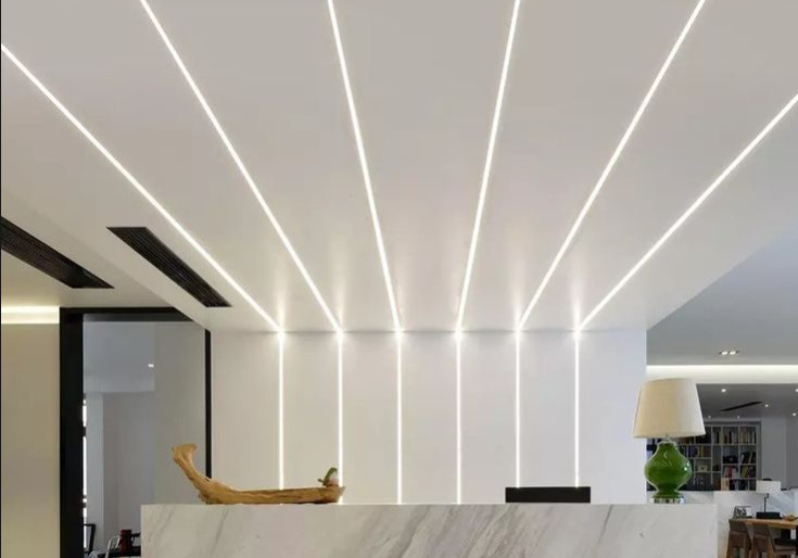 LED Plasterboard Profile With PC PMMA Recessed Led Strip Aluminum Profile Oem Edm 6063 T5 Aluminum