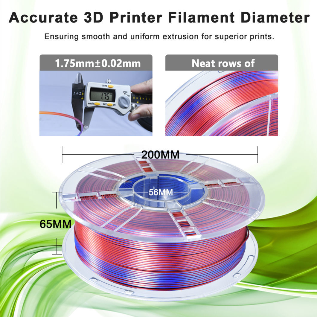 Iboss Silk Tri-Color Red Yellow Blue Toughness Enhanced 3D Printer Filament PRO PLA