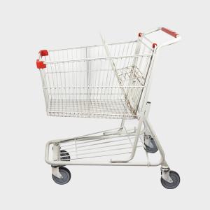 Wholesale 100L American Style Metal Shopping Trolley Gray White Trolley Grocery Cart With TENTE Wheels from china suppliers