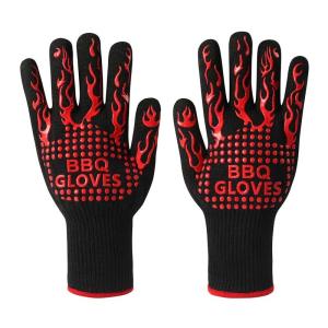 Wholesale Customized Aramid Barbecue Oven Glove Handschuhe 932F Extreme Heat Resistant Glove Grill BBQ Glove for Cooking Baking from china suppliers