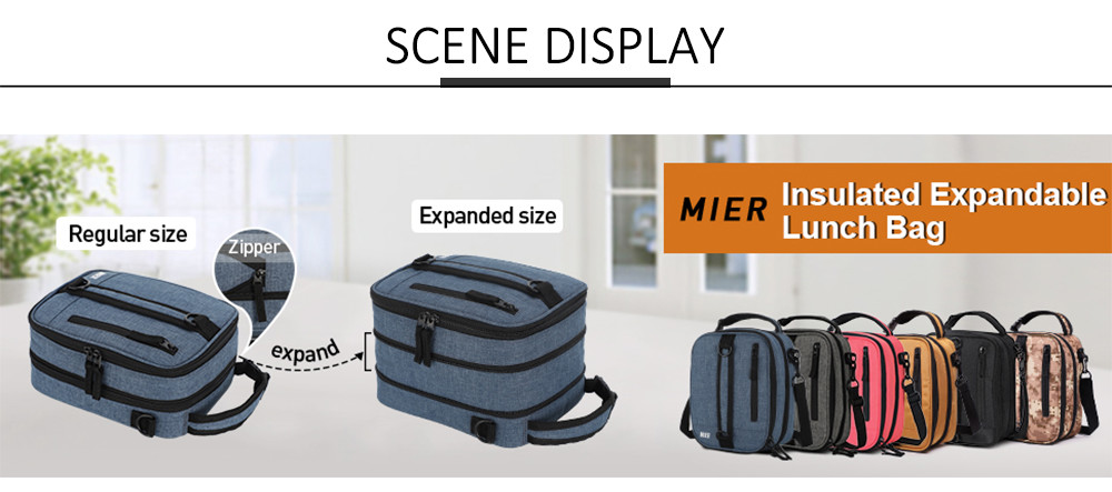 Expandable picnic tote bag With Adjustable Shoulder Strap