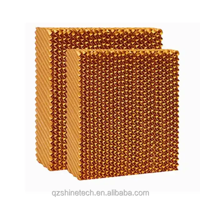 Water Evaporative Cooling Pad For Chicken Farm Hot Dip Galvanized Steel Aluminum Frame
