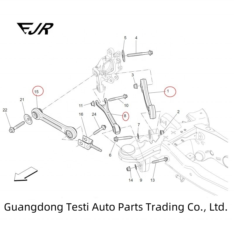 Adjustable Pull Rod For Rear Wheel Roll On Maserati Ghibli And Quattroporte 670006273
