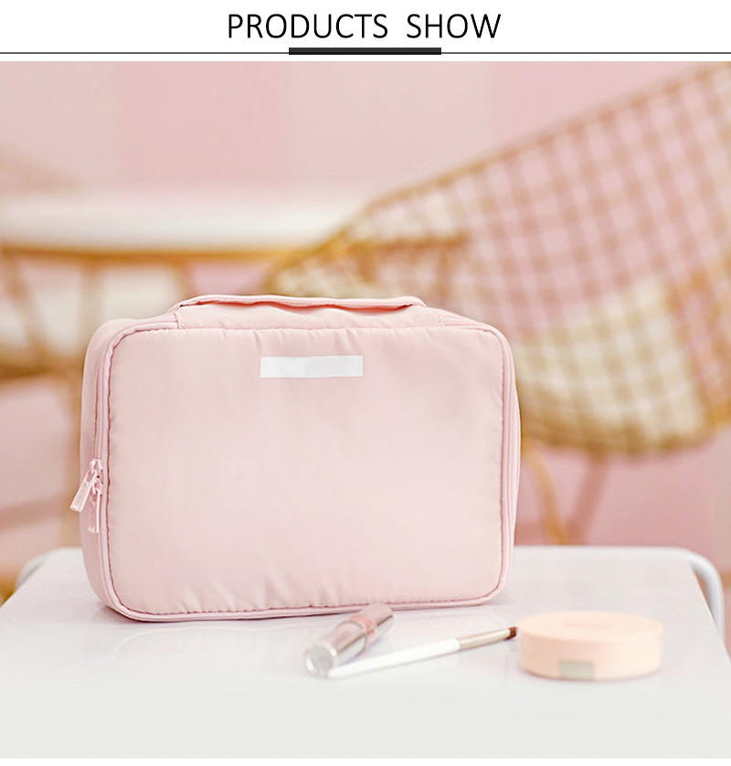 Double Zip Travel Portable Toiletry Fashion Samll Cosmetic Bag