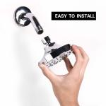 1.8GPM High Pressure Rain Shower Head Chrome Fixed Shower Head Wall Mounted