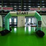 New Design outdoor round advertising inflatable arch with verlcro logo printing