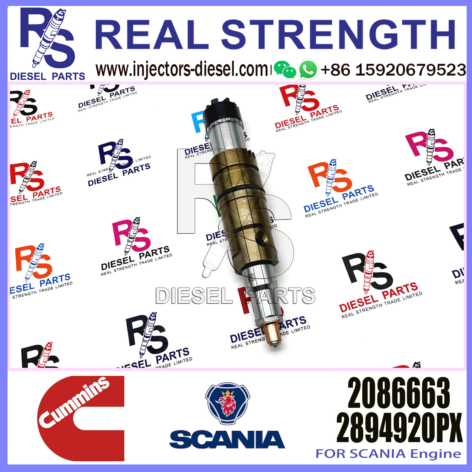 Diesel Common rail fuel injector 4905880 2086663 2894920PX 2058444 for SCANIA Excavator DC09 DC13 DC16