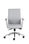 3.2mm 360d PU Leather Revolving Chair Middle Back For Conference