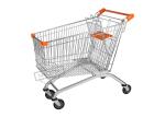 210L Supermarket Shopping Trolley Cart With 4 Wheel