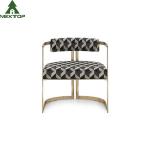 Modern Luxury Hotel Furniture Golden Armchair Leisure Stainless Steel Brass