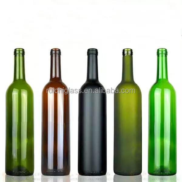 Super Flint Glass 500ml 750ml Frosted Black Spirit Liquor Vodka Glass Wine Bottle