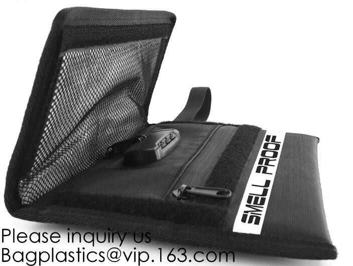 Laser PVC Carbon Lined Small Pocket Smell Proof Bag 11x7 - Store all your Smelly smoking accessories with combo lock,