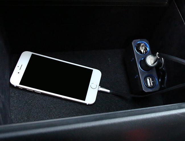 Professional Rechargeable LED Flashlight With Safety Hammer And Car Charger