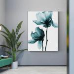 Abstract Floral Oil Painting Print on Canvas for Living Room Wall Decoration