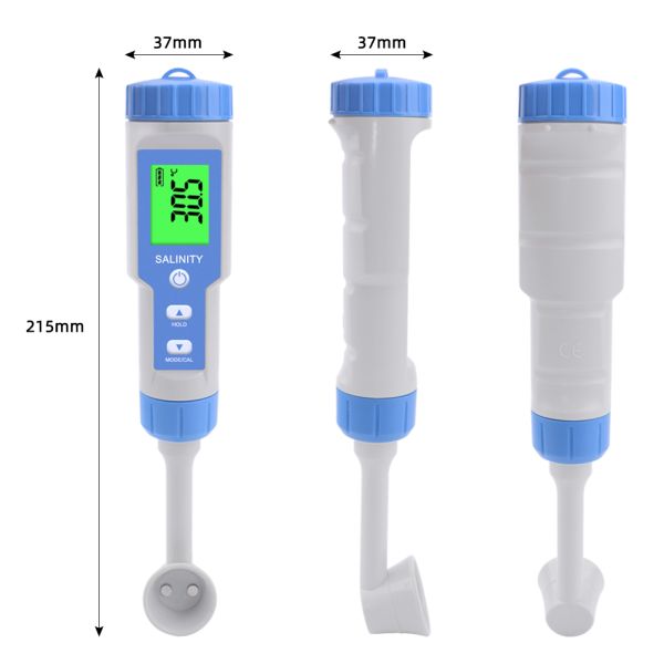 NEWEST Digital Waterproof Salinity Meter with High Accuracy and LCD Display for Kitchen Drinking Water and Food Processing