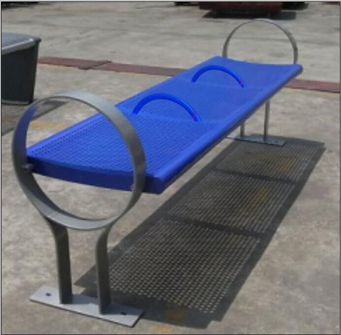 ISO9001 Galvanized Metal Outdoor Bench