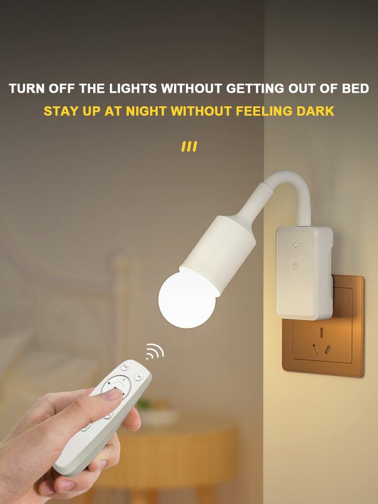 Two/Three Plug Remote Control Socket 5W Night Light for Bedroom Sleep and Baby Feeding
