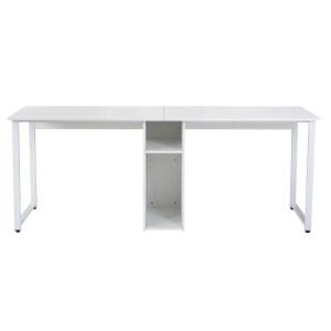 Wholesale 68.35lbs Weight Home Office Computer Table White Two Person Desk from china suppliers