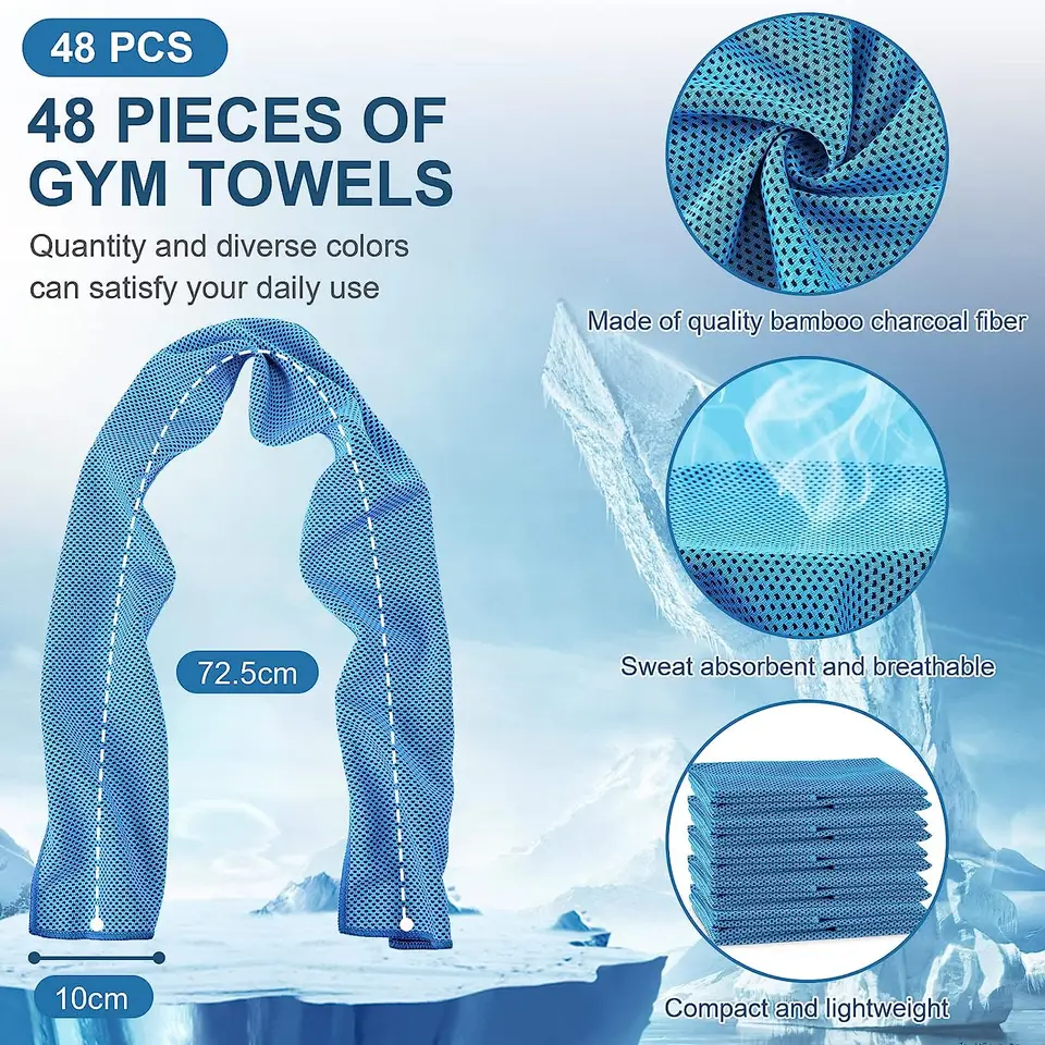 Reusable Microfiber Cooling Towel 30 X 100cm Stay Refreshed And Revitalized