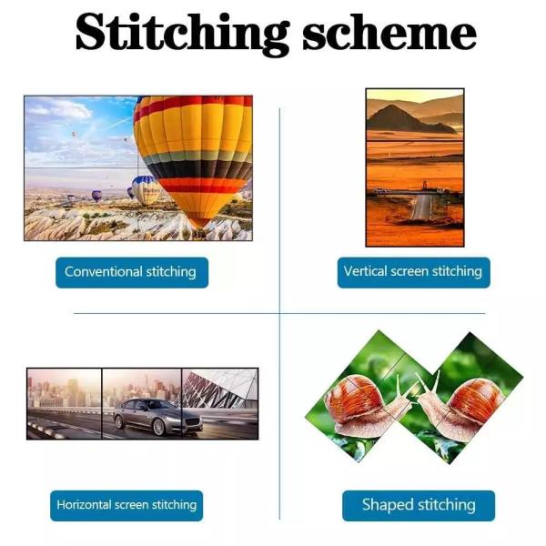 55inch HD 3*3 Splicing Wall Mount Lcd Advertising Player TV Multi Screen