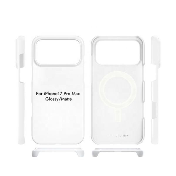 3D Coated Slim PC Sublimation Magnetic Phone Case Blank DIY Printing Sublimation Magsafe Case For Iphone 17 Pro Max All Series