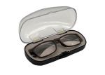 Transparent Top Black Base Clear Plastic Sunglass Case