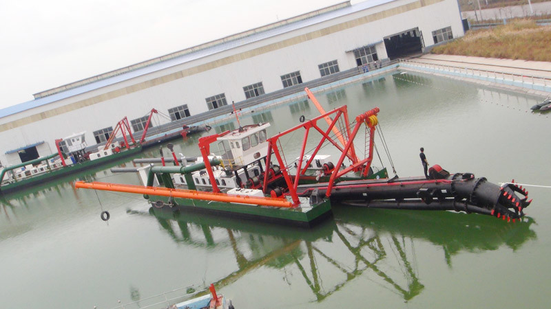 Small 12-inch African river sand pumping cutter suction dredger with a sand pumping capacity of 300m3/h