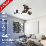 Living Room Silent Plastic Ceiling Fan 44 Inches 5 Speed Choice