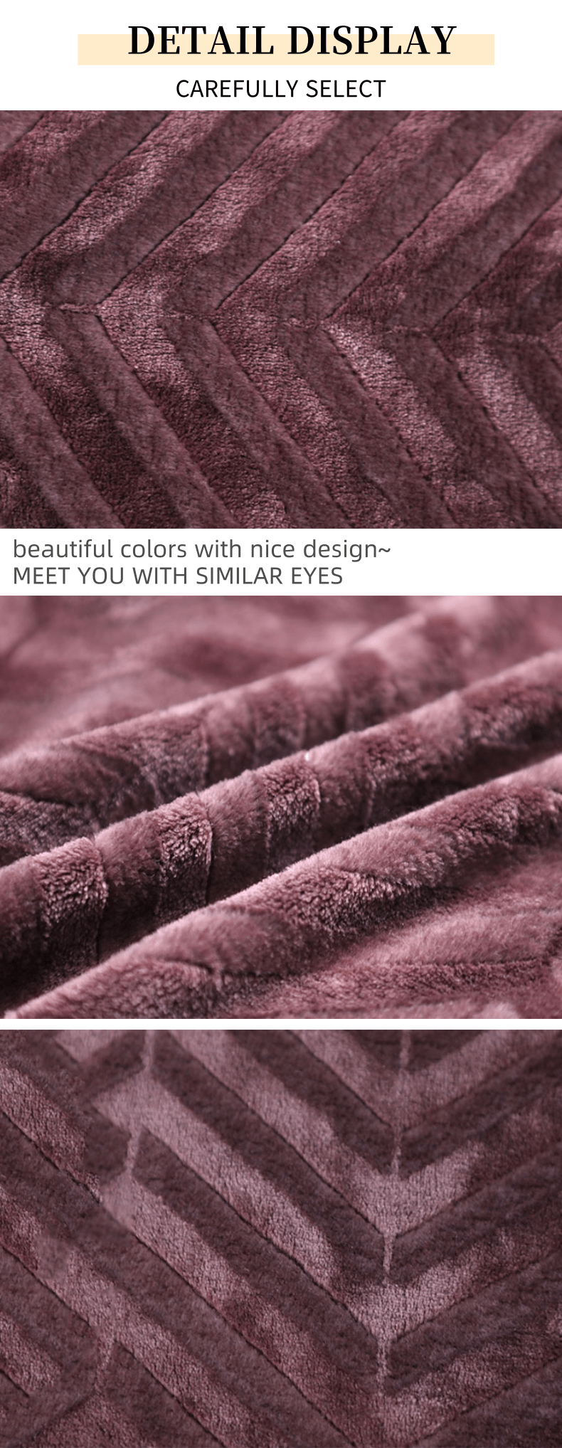 300gsm 150D 288F Blanket Fleece Fabric Brushed For Bedding Bag