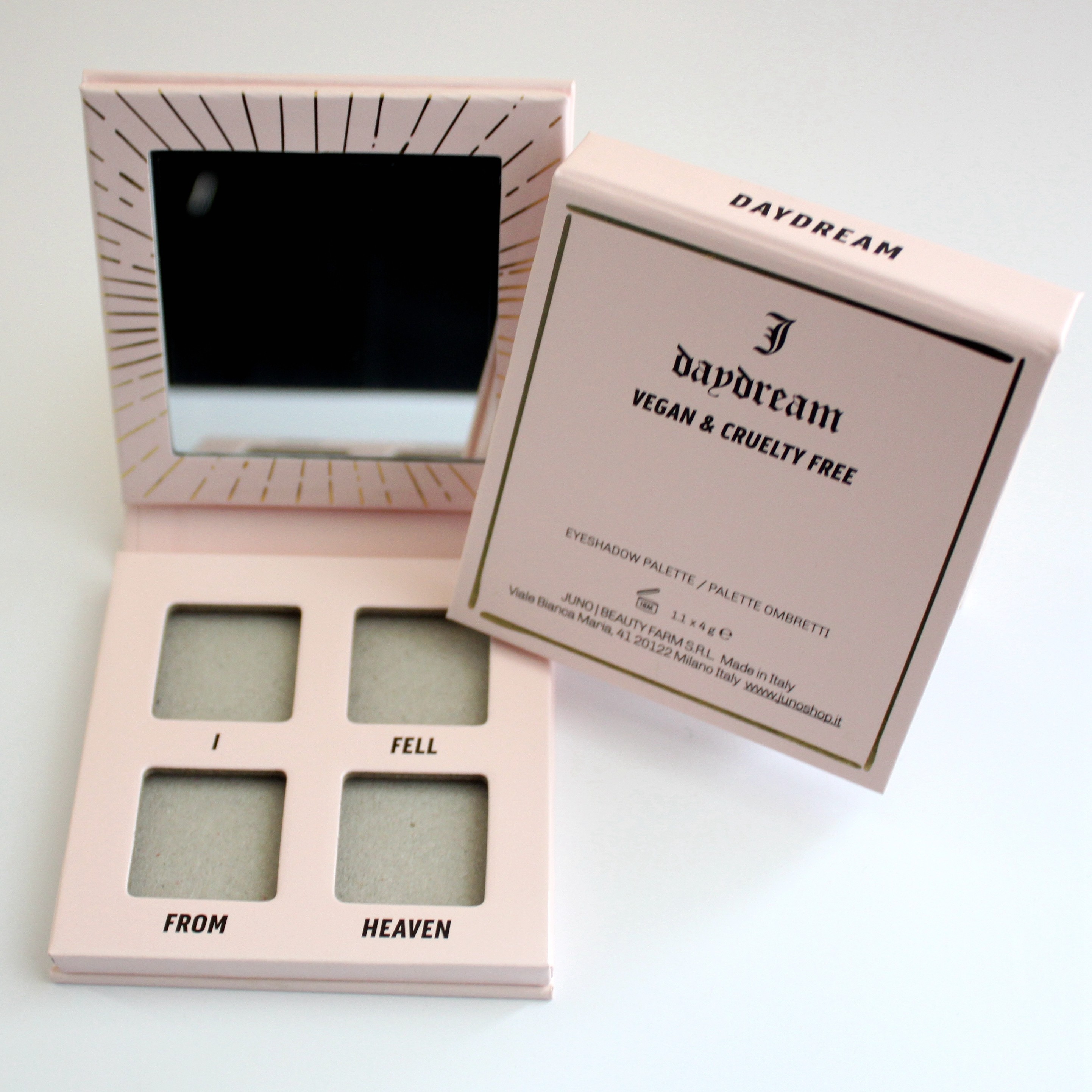 4 Pan 27mm Blank Makeup Palette For Blush C2S Paper Greyboard Hot Foil Stamping