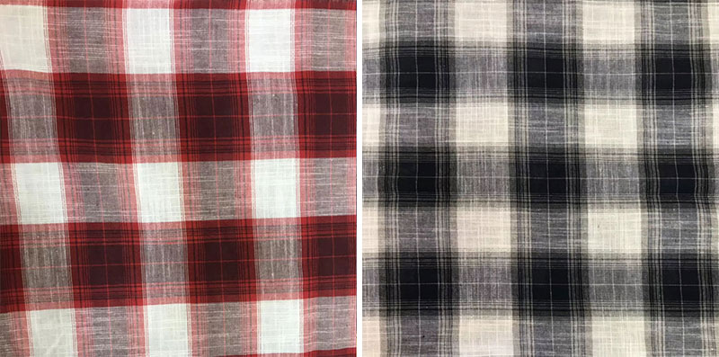 110-160gsm Plaid Yarn Dyed Linen Fabric