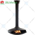 Indoor Home Wood Charcoal Ceiling Suspended Fireplace Black color