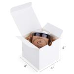 Folding Recyclable White Gift Packaging Kraft Paper Box For Candle Custom Logo