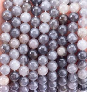 Wholesale Grey Cloudy Quartz Loose Bead Strands Semi Precious Stone Natural Crystal Gemstone for DIY Jewelry Making from china suppliers