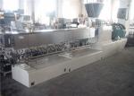 Double Screw Extruder Machine , PET Plastic Recycling Extruder Machine 400kg/H