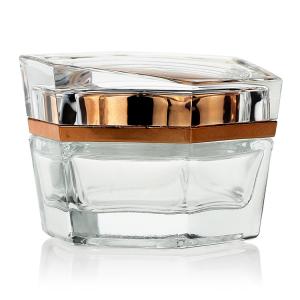 Wholesale Transparent 50g Cream Glass Jars Square With Acrylic Cap And Cover from china suppliers