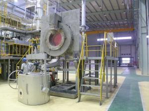 Wholesale 930KG NG Industrial Heating Aluminum Melting And Holding Furnace Tilting Pouring from china suppliers