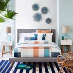 Modern European Style King Size Modern Cushion Headboard Bed