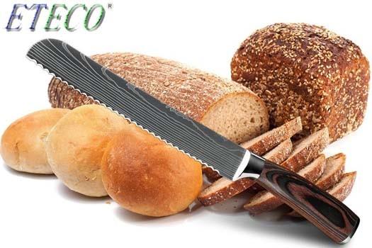 8"inch japanese kitchen knives Laser Damascus pattern chef knife Sharp Santoku