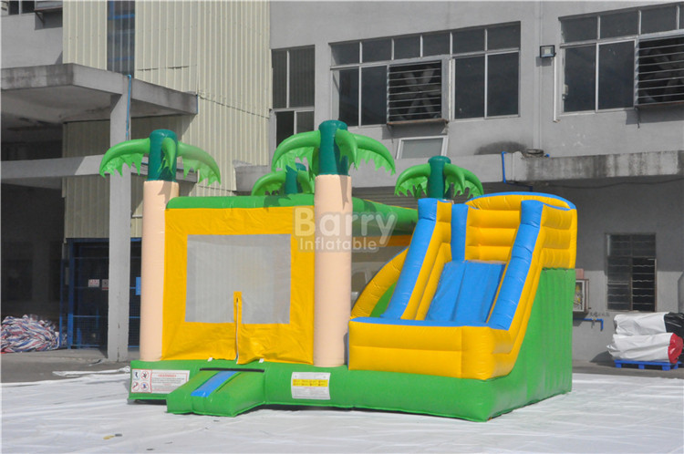 Big Palm Tree Jungle Inflatable Combo , Children's Bounce House