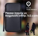 OEM custom luxury travel money passport safe zipper storage pouch fireproof