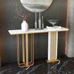 Contemporary Stainless Steel Marble Console Tables - Best Wholesale