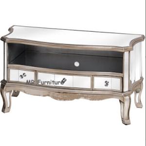 Wholesale Antique Mirrored TV Stand W160 * D40 * H55cm Size Gold Wooden Trimming from china suppliers