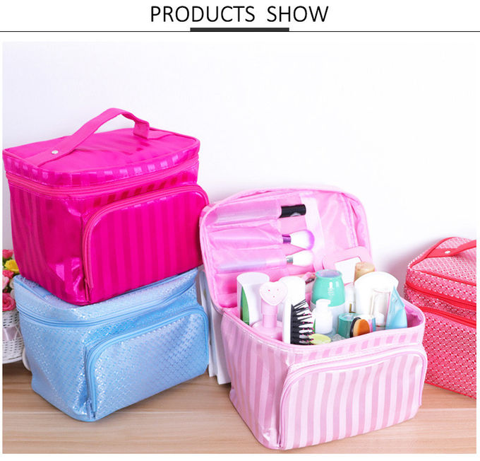 Multi-Functional Cylinder Bucket Makeup Bag Women with Handle