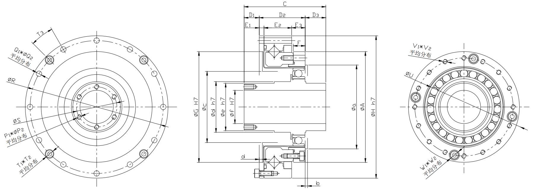 Harmonic Drive Strain Wave Gearbox For Industry Robot Arm
