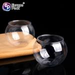 Round ball shape plastic cup dessert pudding,wholesale disposable clear plastic