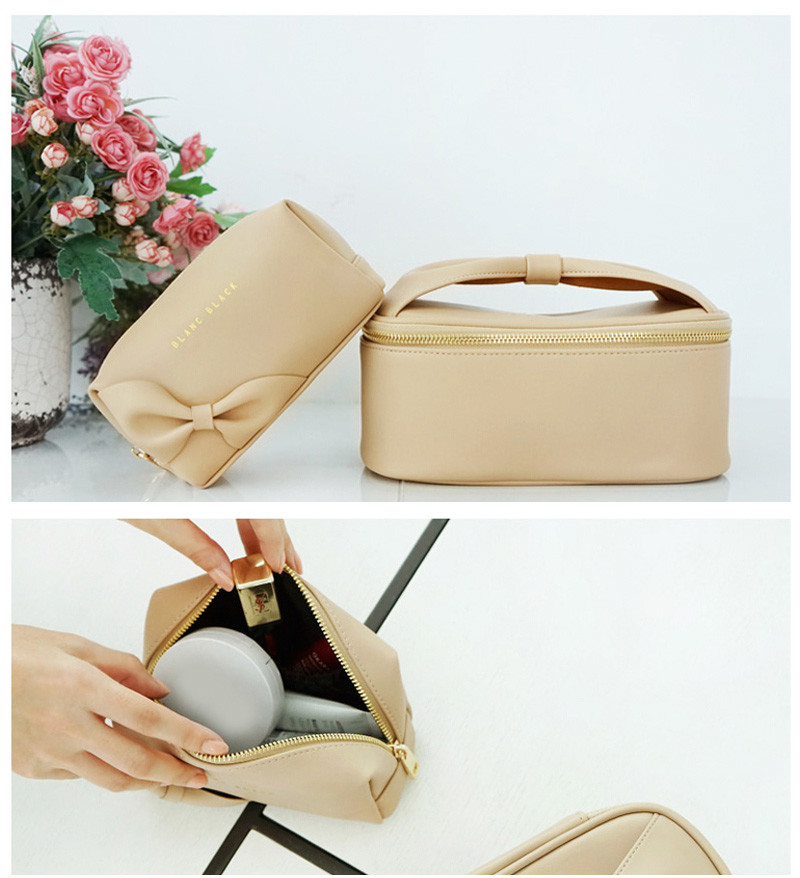 Waterproof PU Leather Cosmetic Bag Blanks Toiletry Bag For Travel