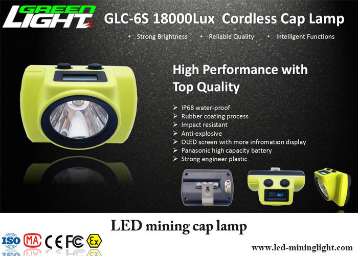 Li - Ion Battery Cree Led Rechargeable Headlamp Light 13000lux Waterproof IP68
