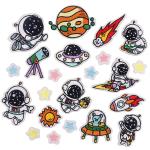 Heat Press Custom Badge Dinosaur Astronaut Fashion Embroidery Patch Iron On